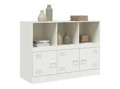 Aparador de acero blanco 99x39x73 cm