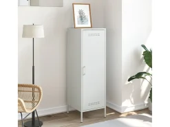 Aparador de acero blanco 36x39x113 cm