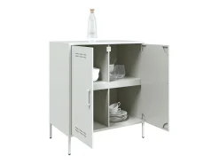 Aparador de acero blanco 68x39x79 cm