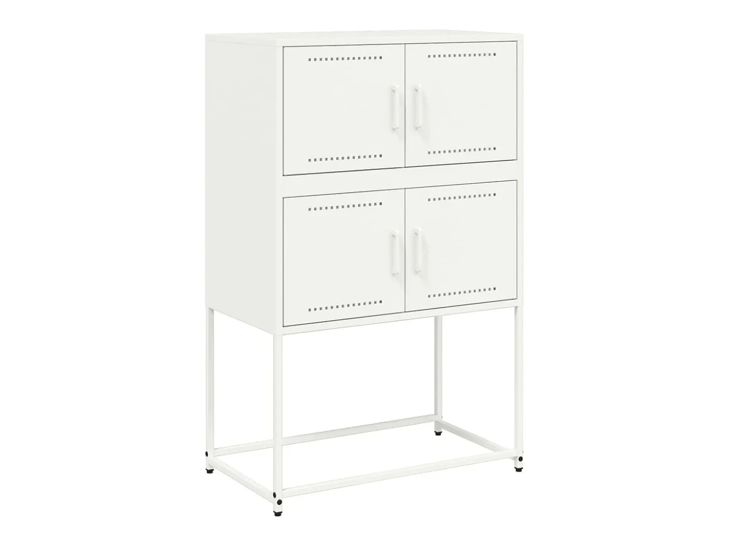 Aparador de acero blanco 68,5x38,5x107 cm