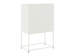 Aparador de acero blanco 68,5x38,5x107 cm