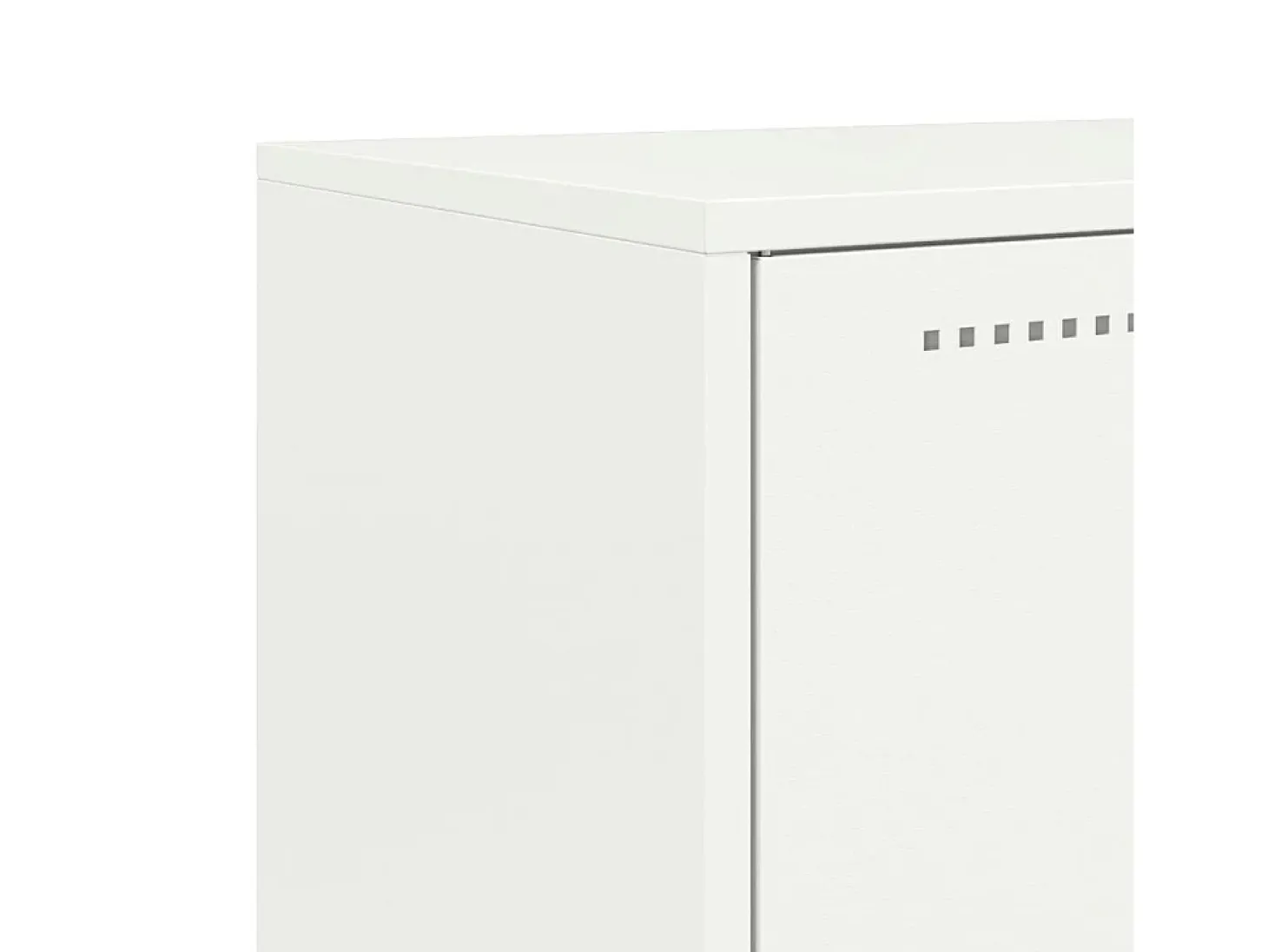 Aparador de acero blanco 68,5x38,5x107 cm