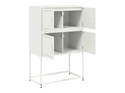 Aparador de acero blanco 68,5x38,5x107 cm