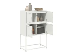 Aparador de acero blanco 68,5x38,5x107 cm