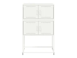 Aparador de acero blanco 68,5x38,5x107 cm