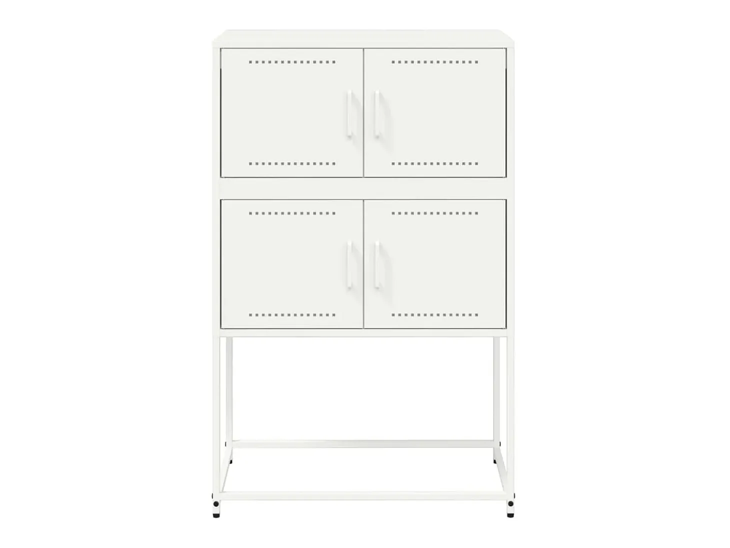 Aparador de acero blanco 68,5x38,5x107 cm