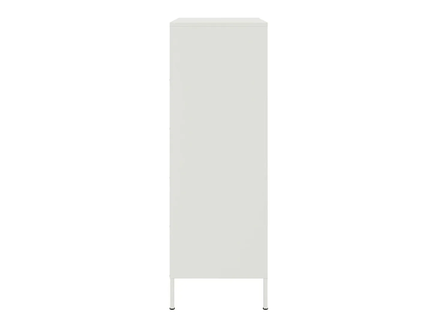 Aparador de acero blanco 68x39x113 cm