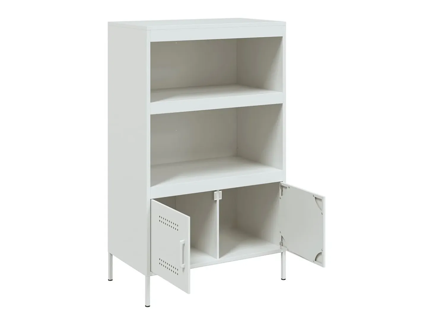 Aparador de acero blanco 68x39x113 cm