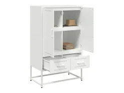 Aparador de acero blanco 68x39x111,5 cm