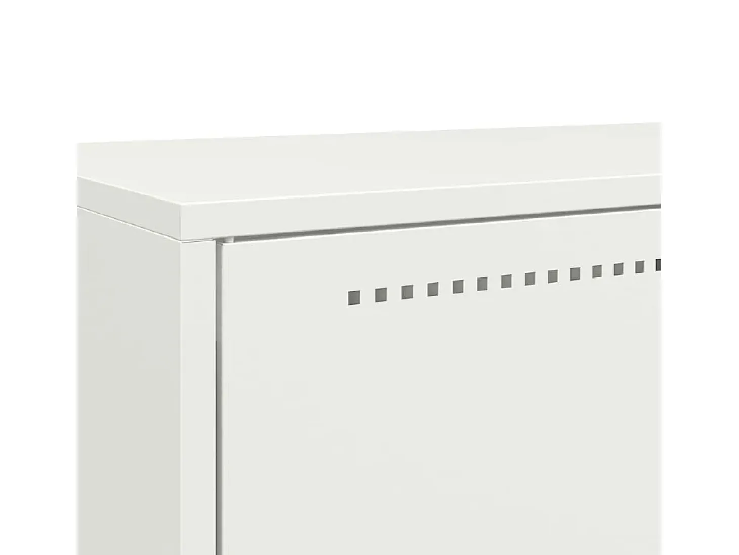 Aparador de acero blanco 68x39x111,5 cm