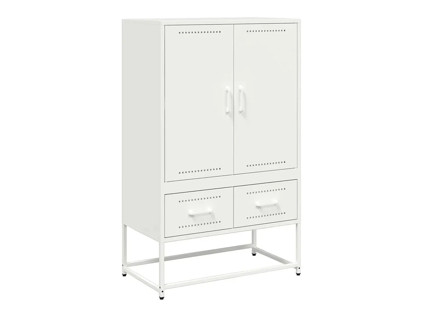 Aparador de acero blanco 68x39x111,5 cm