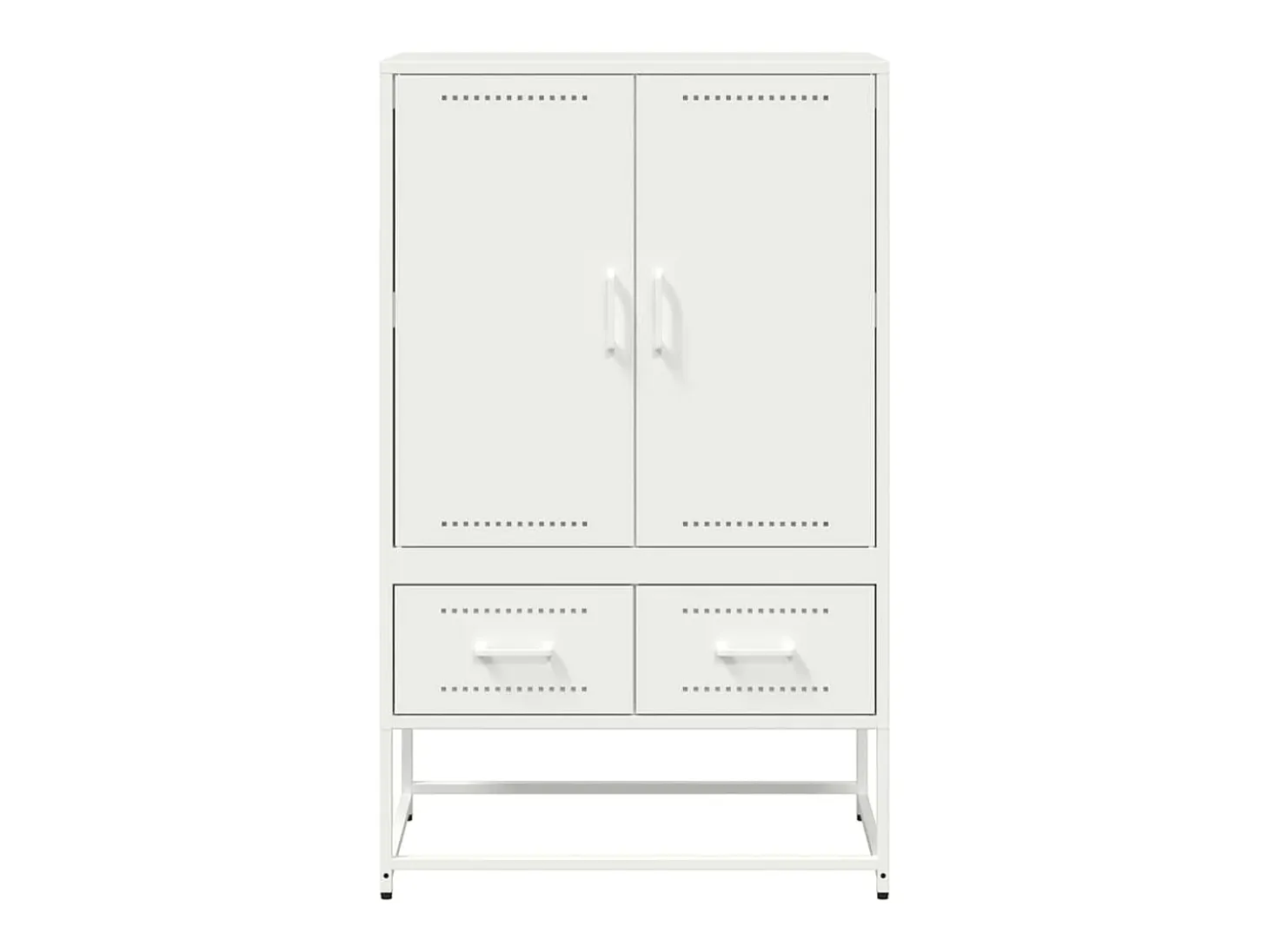Aparador de acero blanco 68x39x111,5 cm