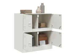 Aparador de acero blanco 67x39x73 cm