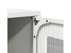 Aparador de acero blanco 68x39x107 cm