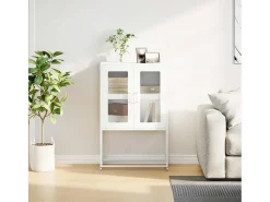 Aparador de acero blanco 68x39x107 cm