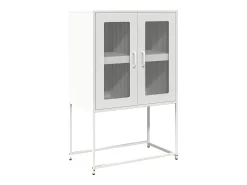 Aparador de acero blanco 68x39x107 cm