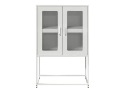 Aparador de acero blanco 68x39x107 cm