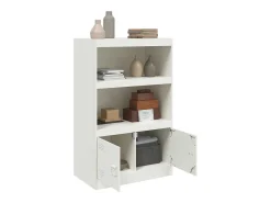 Aparador de acero blanco 67x39x107 cm