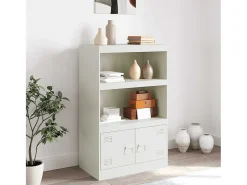 Aparador de acero blanco 67x39x107 cm