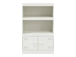 Aparador de acero blanco 67x39x107 cm