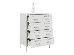 Aparador de acero blanco 68x39x89 cm