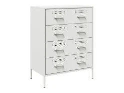 Aparador de acero blanco 68x39x89 cm