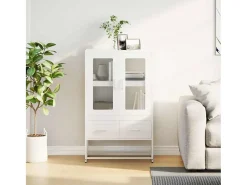 Aparador de acero blanco 68x39x111,5 cm
