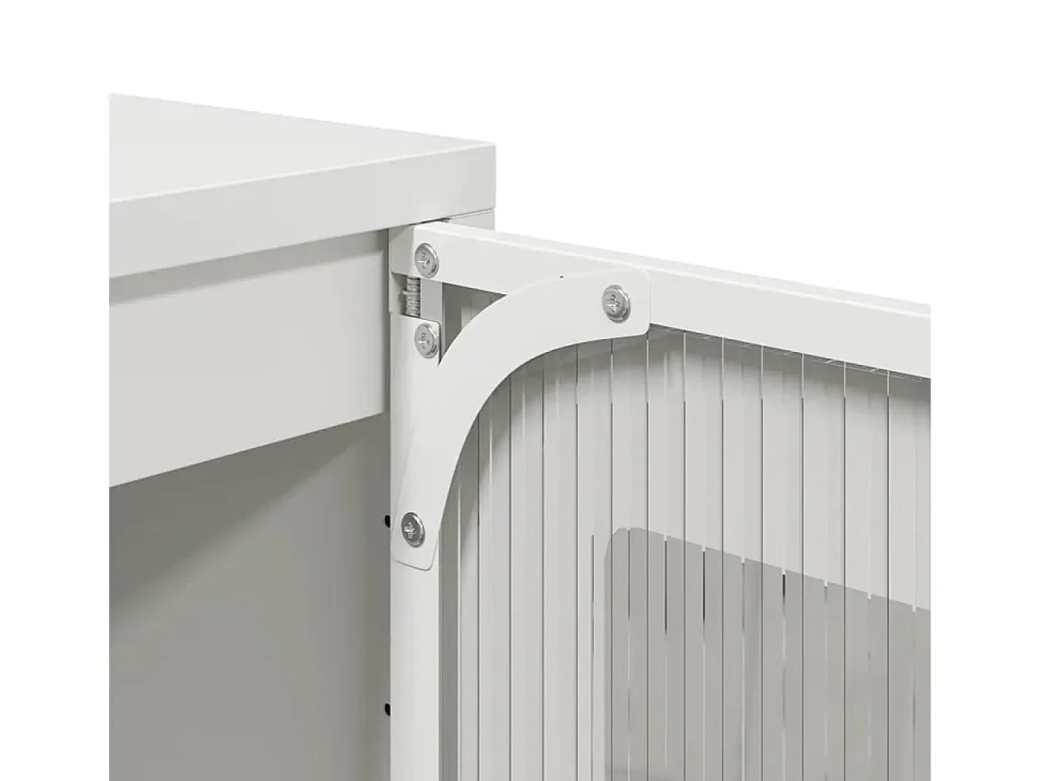 Aparador de acero blanco 68x39x111,5 cm