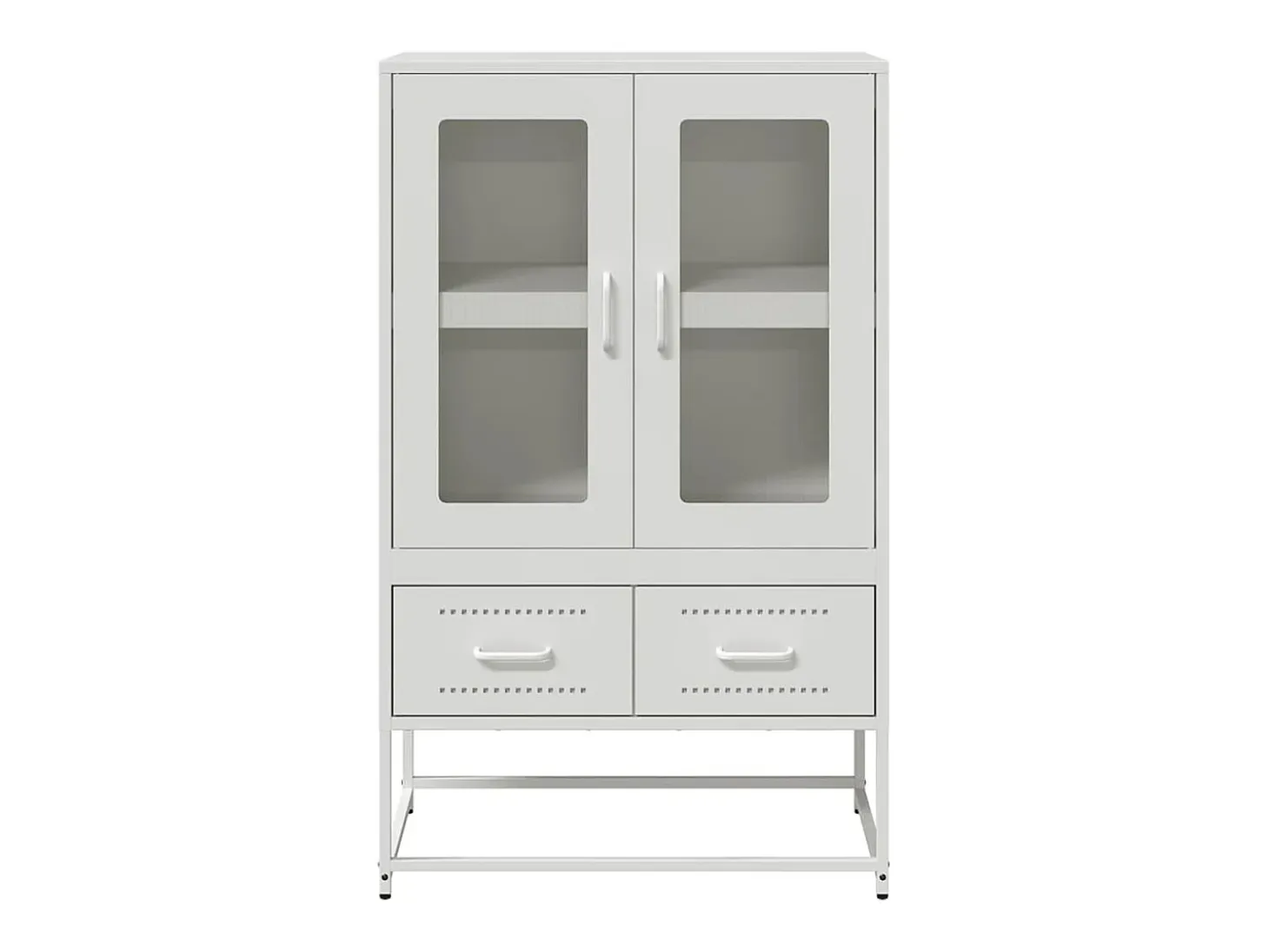 Aparador de acero blanco 68x39x111,5 cm