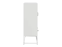 Aparador de acero blanco 68x39x111,5 cm