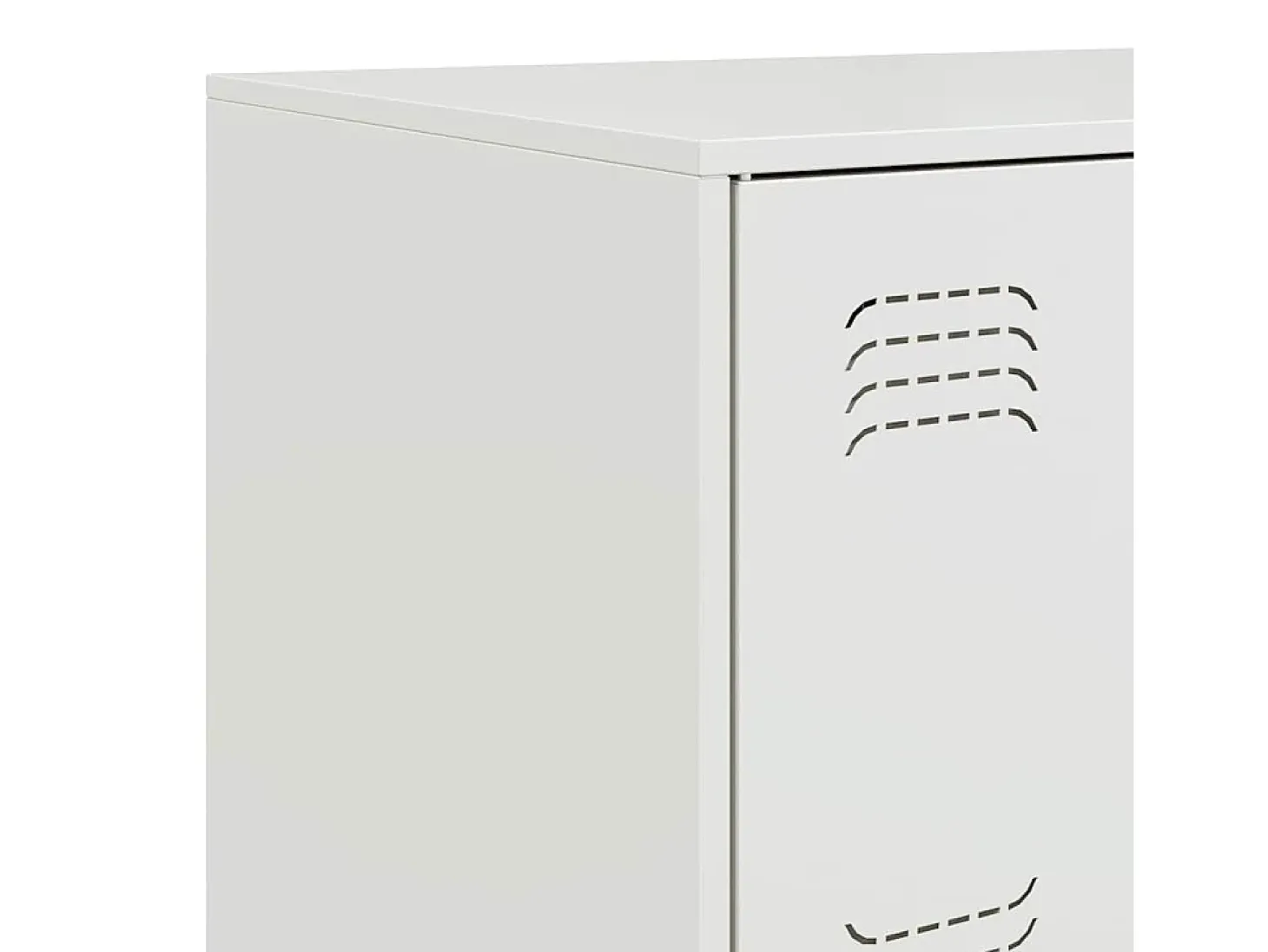 Aparador de acero blanco 67x39x107 cm