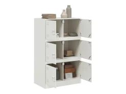 Aparador de acero blanco 67x39x107 cm