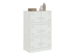Aparador de acero blanco 67x39x107 cm
