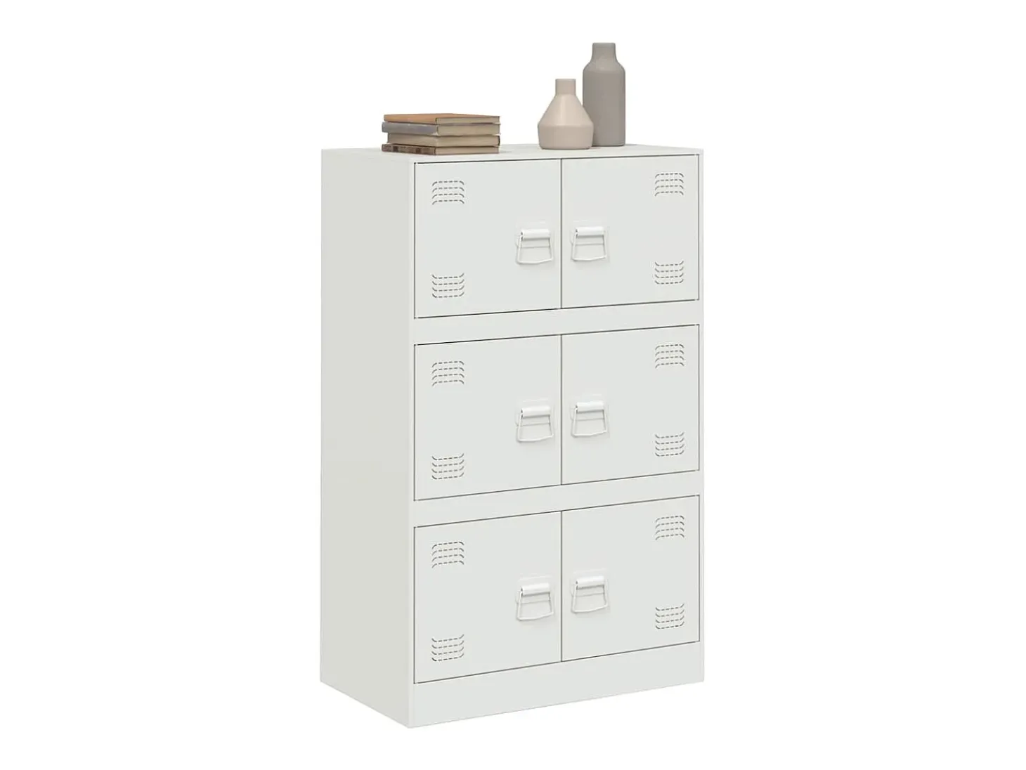 Aparador de acero blanco 67x39x107 cm