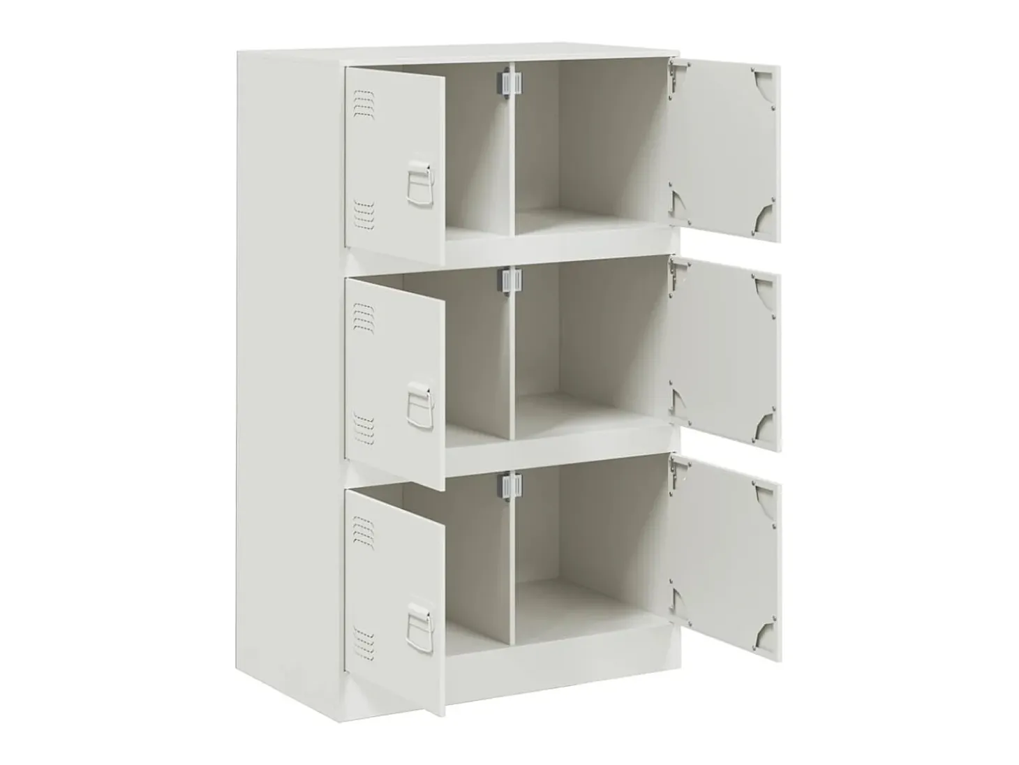 Aparador de acero blanco 67x39x107 cm