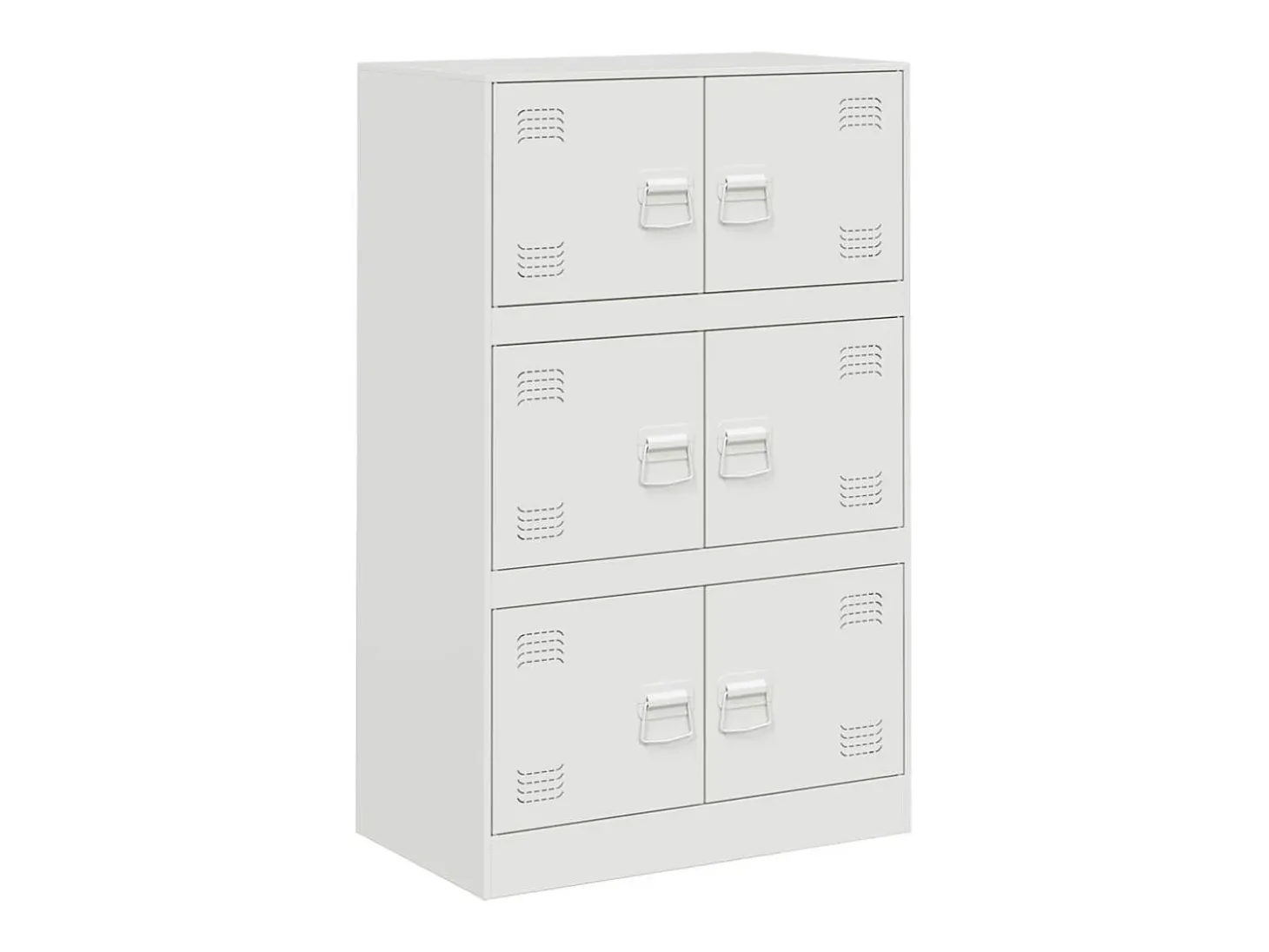 Aparador de acero blanco 67x39x107 cm