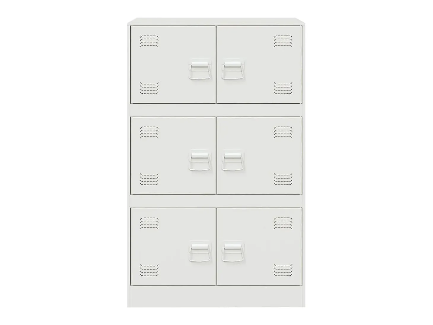 Aparador de acero blanco 67x39x107 cm