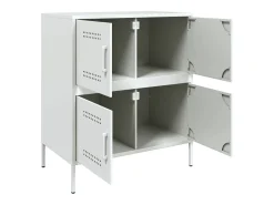 Aparador de acero blanco 68x39x79 cm