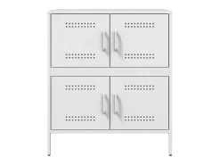 Aparador de acero blanco 68x39x79 cm