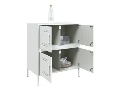 Aparador de acero blanco 68x39x79 cm