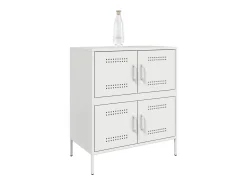 Aparador de acero blanco 68x39x79 cm