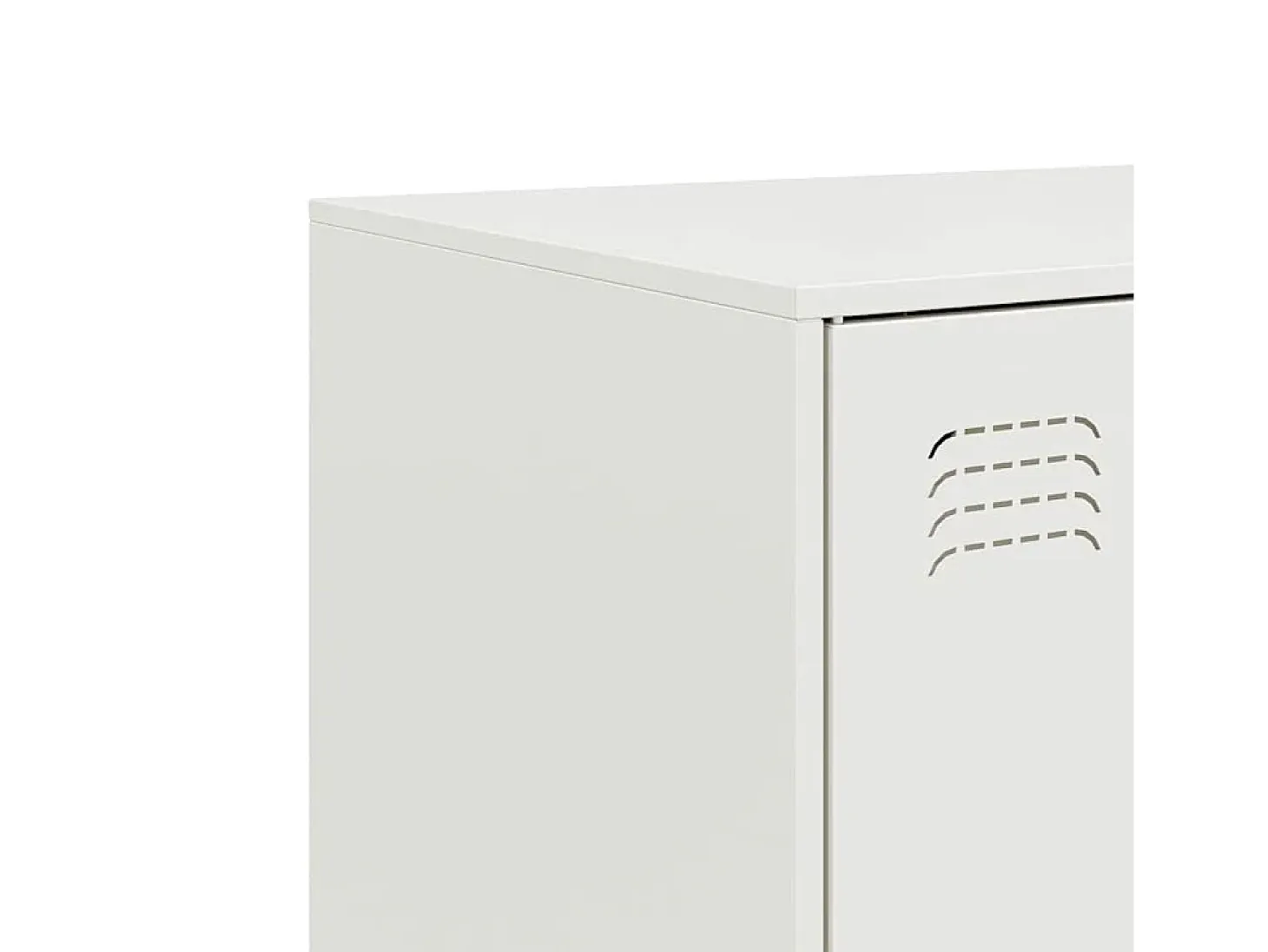 Aparador de acero blanco 67x39x107 cm