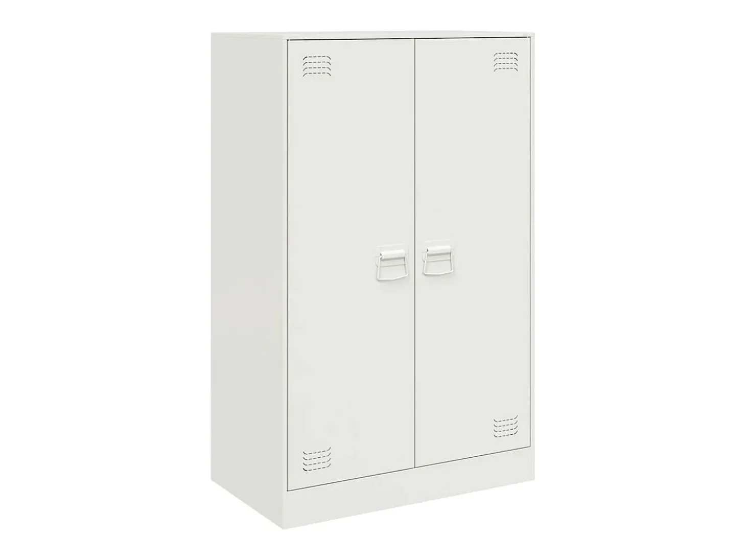 Aparador de acero blanco 67x39x107 cm