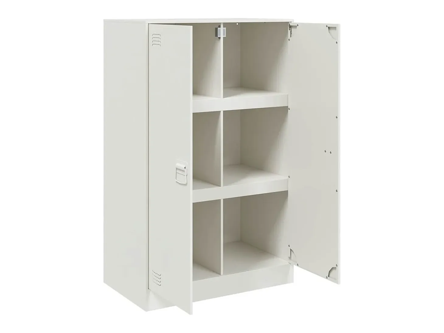 Aparador de acero blanco 67x39x107 cm
