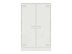 Aparador de acero blanco 67x39x107 cm