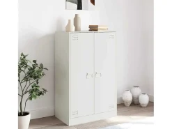 Aparador de acero blanco 67x39x107 cm