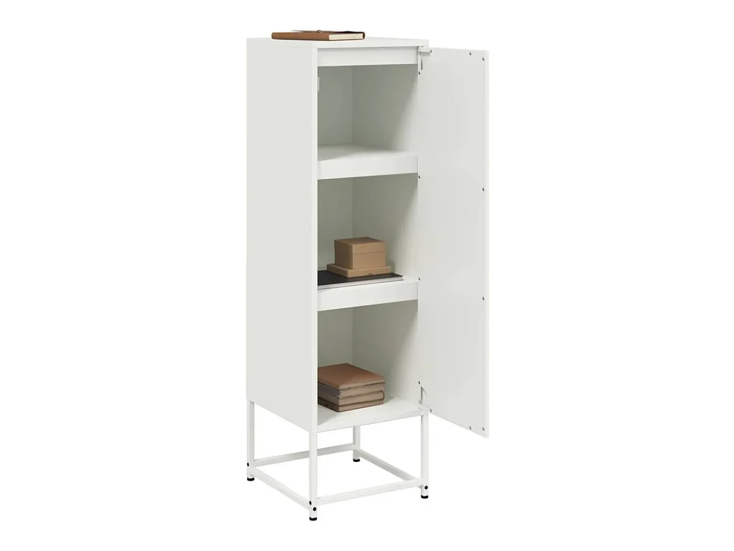 Aparador de acero blanco 36x39x123 cm
