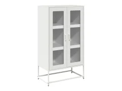 Aparador de acero blanco 68x39x123 cm
