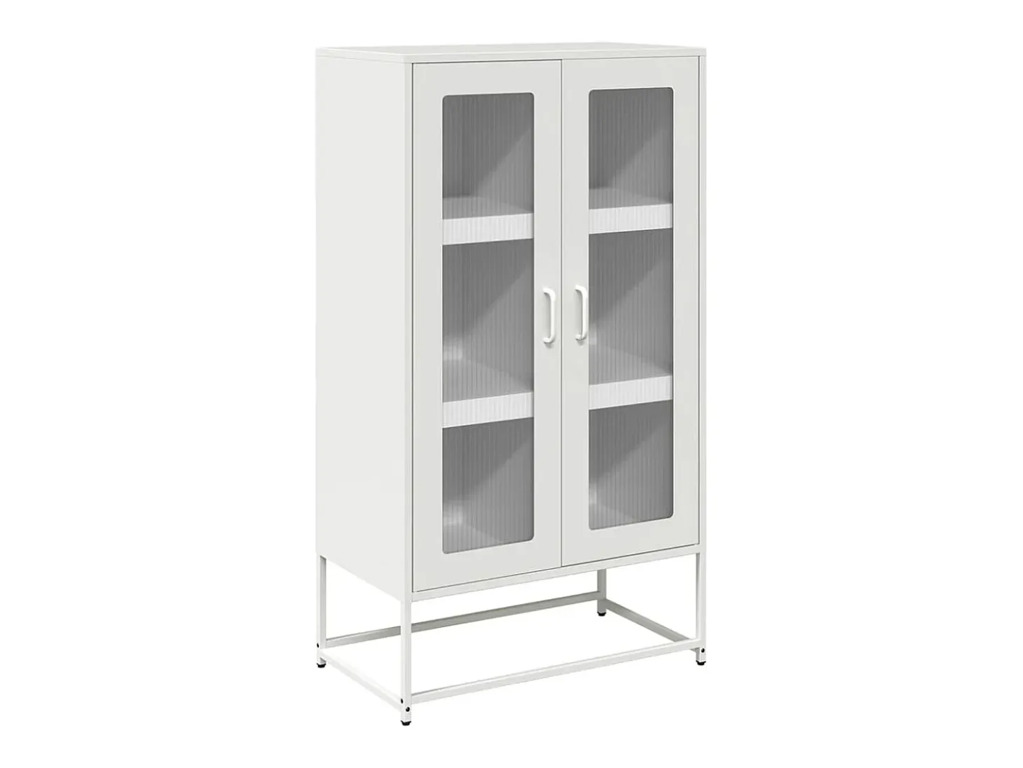 Aparador de acero blanco 68x39x123 cm
