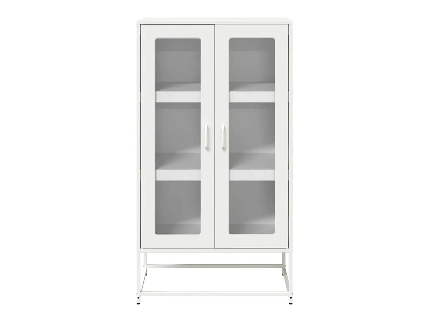 Aparador de acero blanco 68x39x123 cm